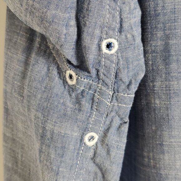 Berne Mens Button Down Workwear Denim Shirt 2XL Chambray Blue Casual Workwear - Picture 11 of 12
